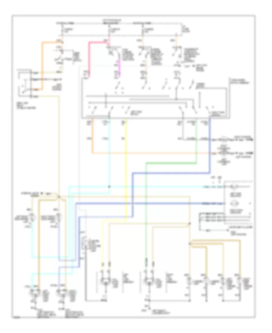 Exterior Light Wiring Diagram, without Adaptive Lamp Monitor for Oldsmobile Eighty-Eight Royale 1995