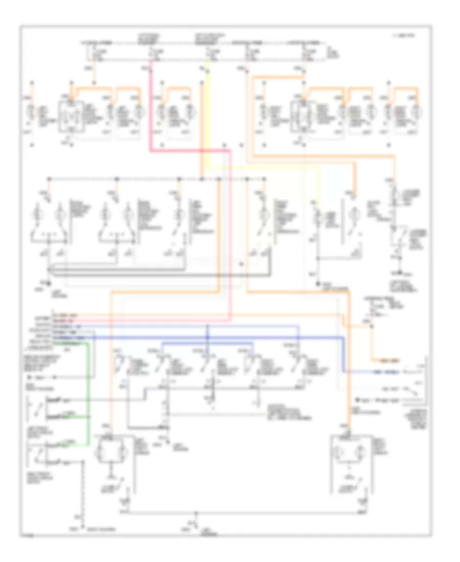Courtesy Lamps Wiring Diagram with Illuminated Entry for Oldsmobile Eighty Eight Royale 1995