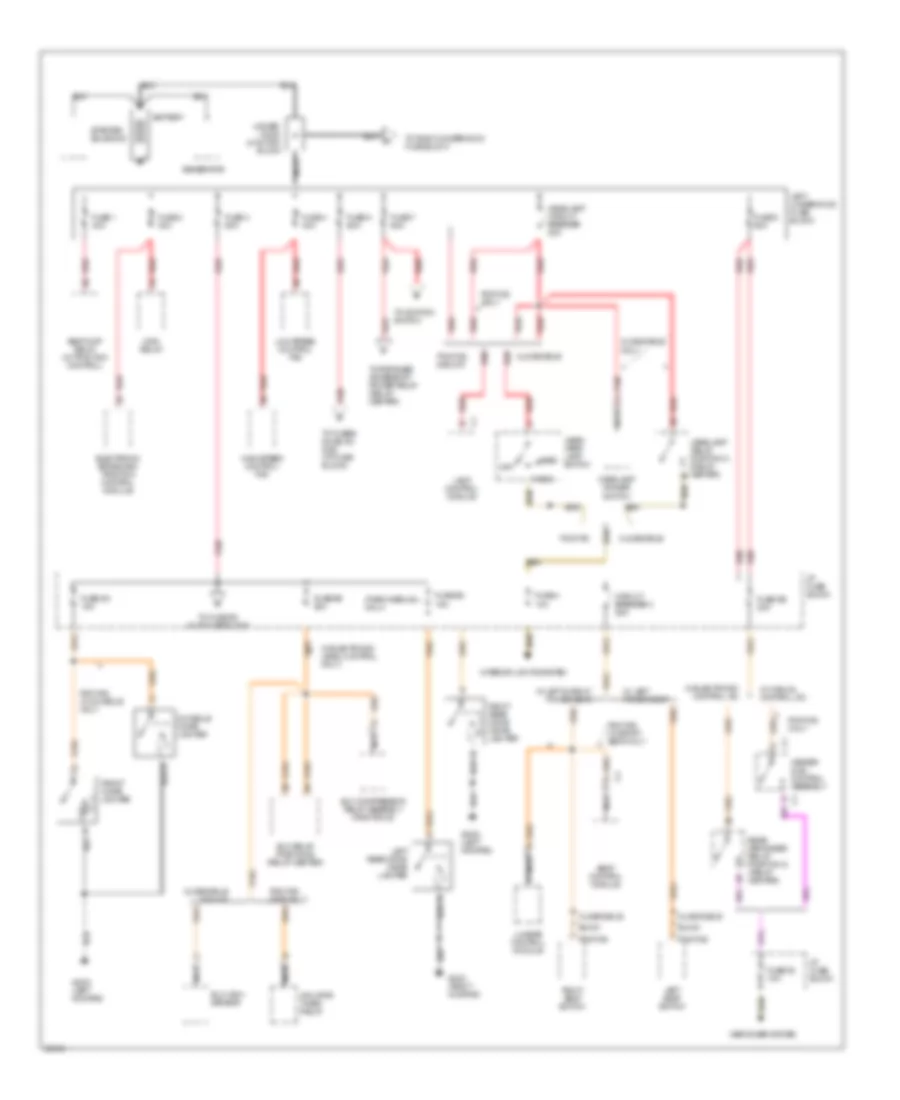 Power Distribution Wiring Diagram 1 of 6 for Oldsmobile Eighty Eight Royale 1995