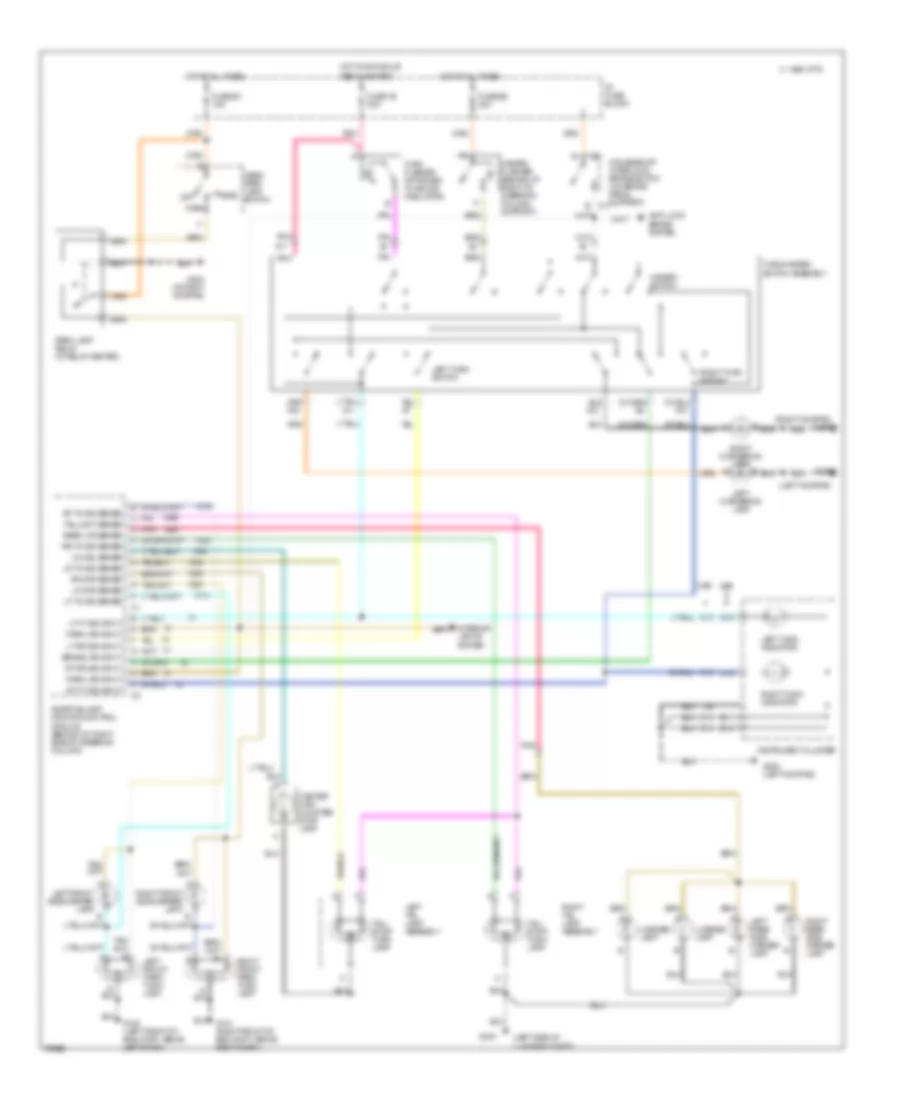 Exterior Light Wiring Diagram with Adaptive Lamp Monitor for Oldsmobile Eighty Eight Royale LS 1995