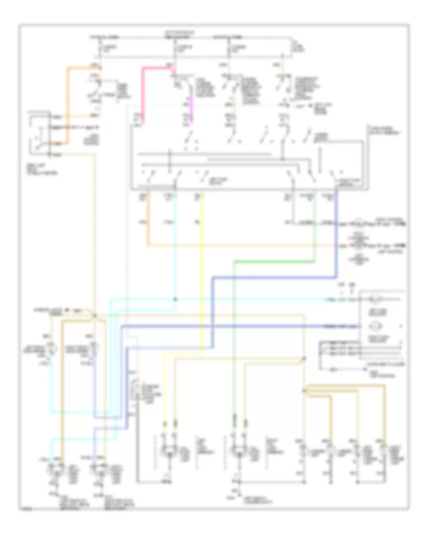 Exterior Light Wiring Diagram without Adaptive Lamp Monitor for Oldsmobile Eighty Eight Royale LS 1995