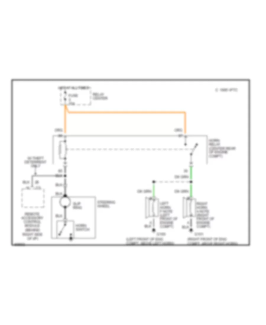 Horn Wiring Diagram for Oldsmobile Eighty Eight Royale LS 1995