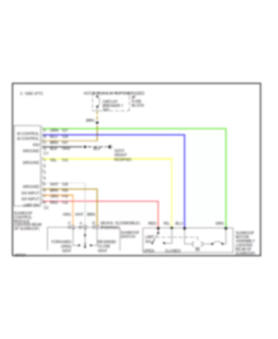 Sunroof Wiring Diagram for Oldsmobile Eighty-Eight Royale LS 1995