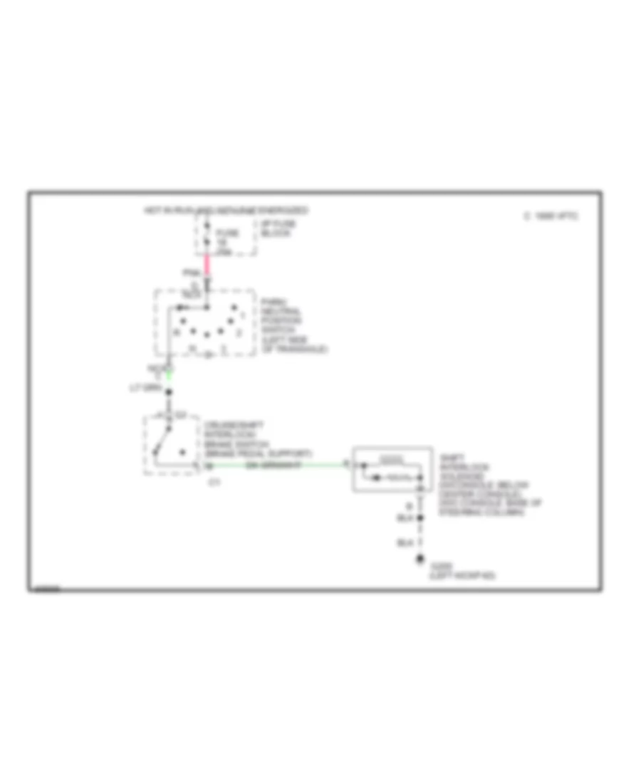 Shift Interlock Wiring Diagram for Oldsmobile Eighty Eight Royale LS 1995