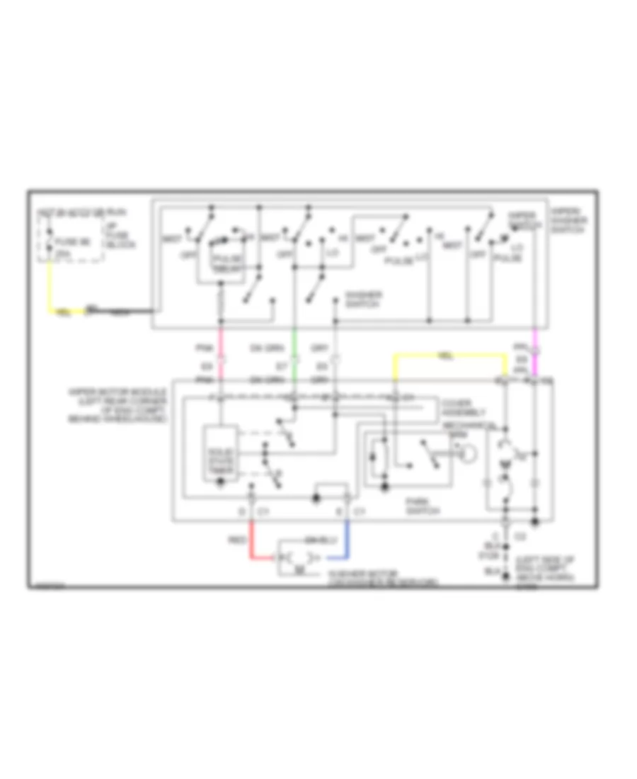 WiperWasher Wiring Diagram for Oldsmobile Eighty-Eight Royale LS 1995