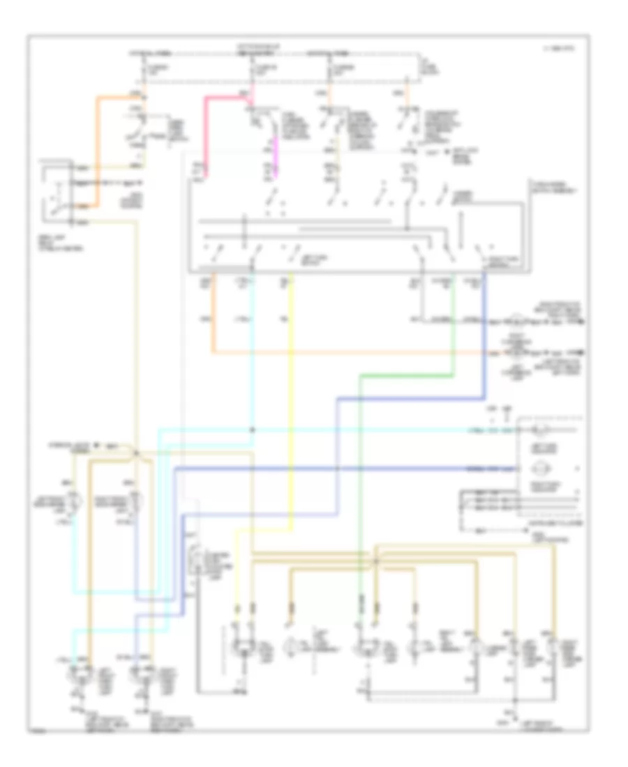 Exterior Light Wiring Diagram, without Adaptive Lamp Monitor for Oldsmobile Ninety-Eight Regency Elite 1995