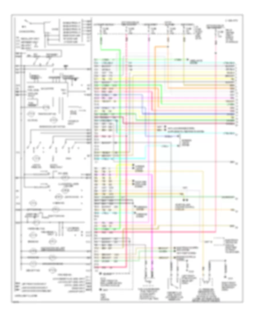 Instrument Cluster Wiring Diagram, Digital Cluster, U2A (1 of 2) for Oldsmobile Ninety-Eight Regency Elite 1995