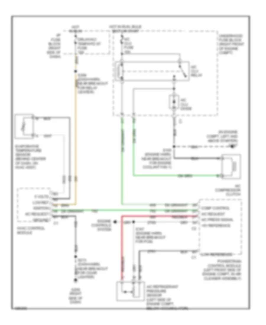Compressor Wiring Diagram for Oldsmobile Silhouette Premiere Edition 2004
