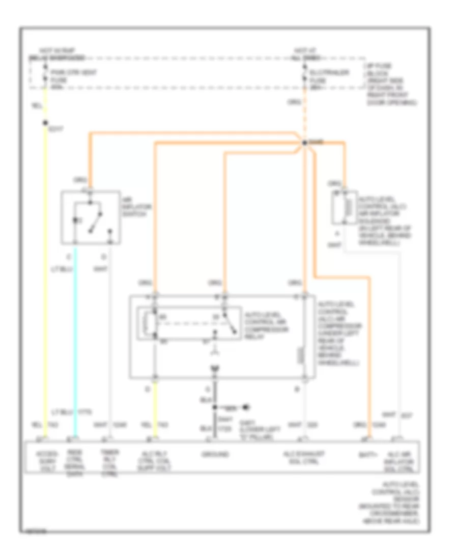 Electronic Suspension Wiring Diagram with Inflator for Oldsmobile Silhouette Premiere Edition 2004