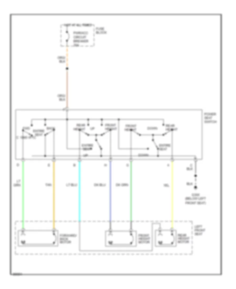 6 Way Power Seat Wiring Diagram for Oldsmobile Cutlass Ciera International 1990