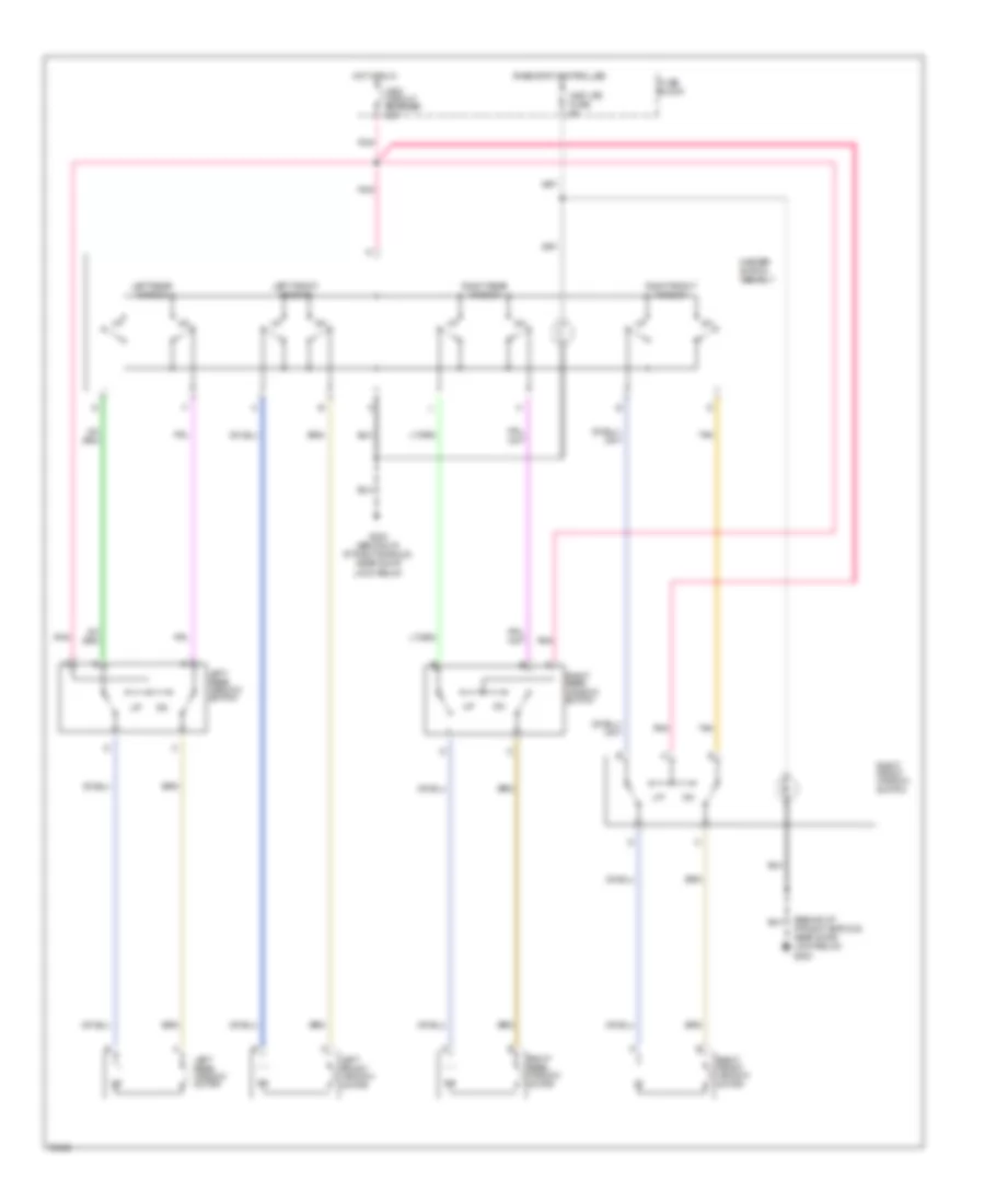 Power Window Wiring Diagram 4 Door for Oldsmobile Cutlass Ciera International 1990