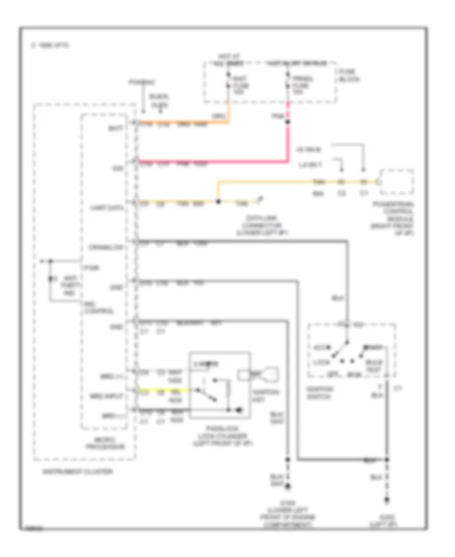 Passlock Wiring Diagram for Oldsmobile Achieva SC 1996