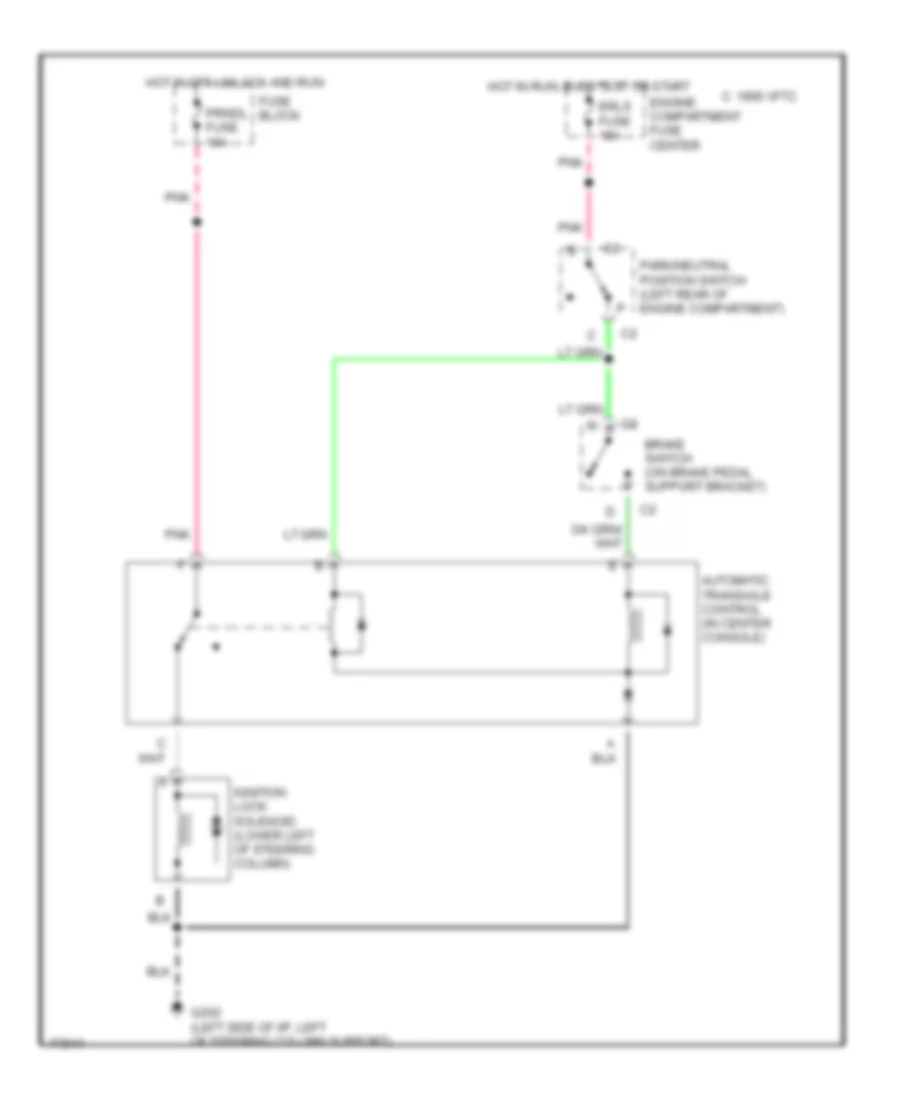 Shift Interlock Wiring Diagram for Oldsmobile Achieva SC 1996
