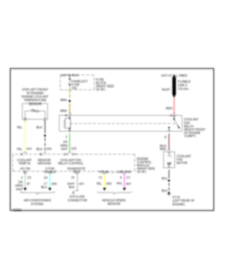 2 5L VIN R Cooling Fan Wiring Diagram for Oldsmobile Cutlass Ciera SL 1990