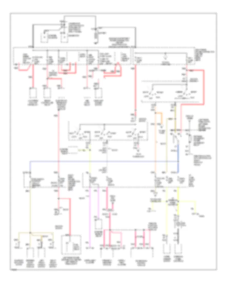 Power Distribution Wiring Diagram 1 of 4 for Oldsmobile Aurora 1996