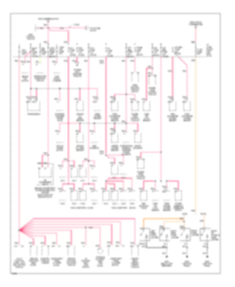 Power Distribution Wiring Diagram 3 of 4 for Oldsmobile Aurora 1996