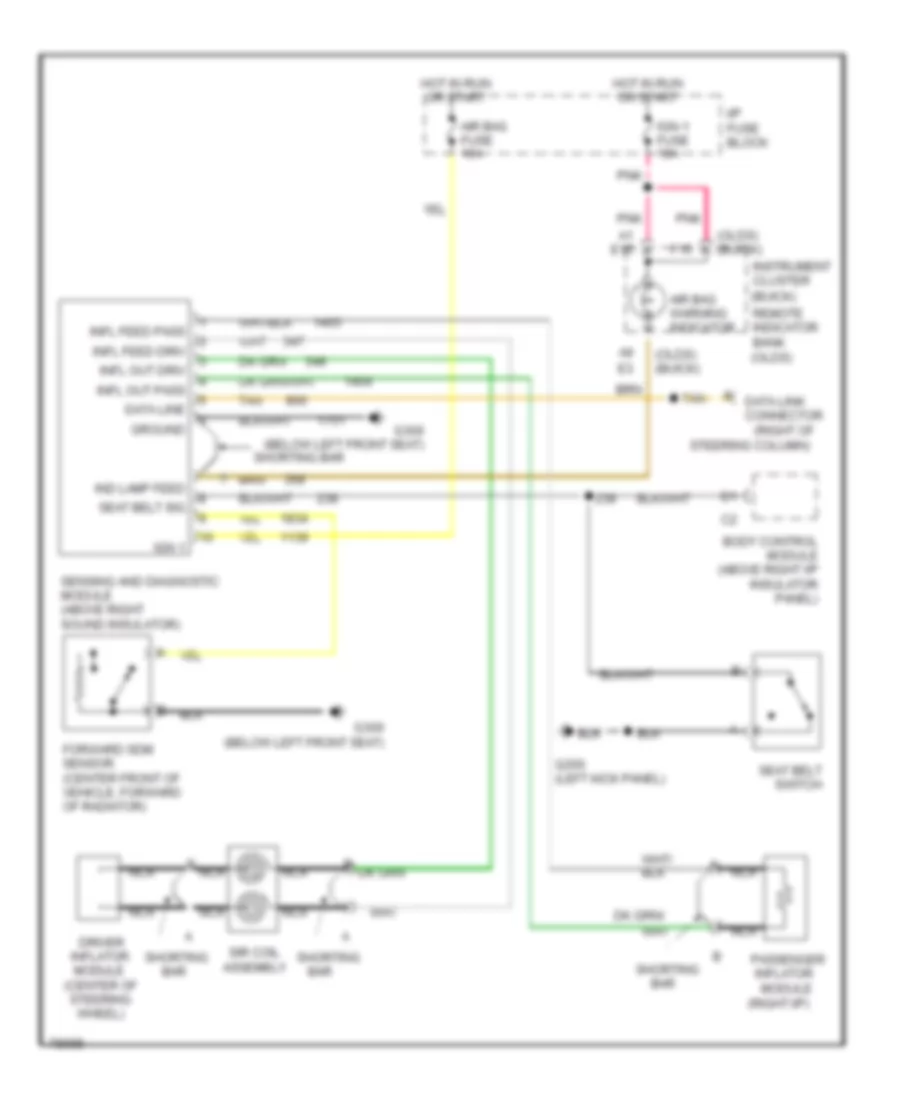 Supplemental Restraint Wiring Diagram for Oldsmobile Aurora 1996