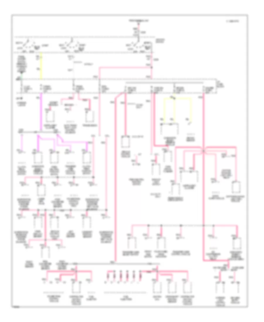 Power Distribution Wiring Diagram 3 of 4 for Oldsmobile Bravada 1996