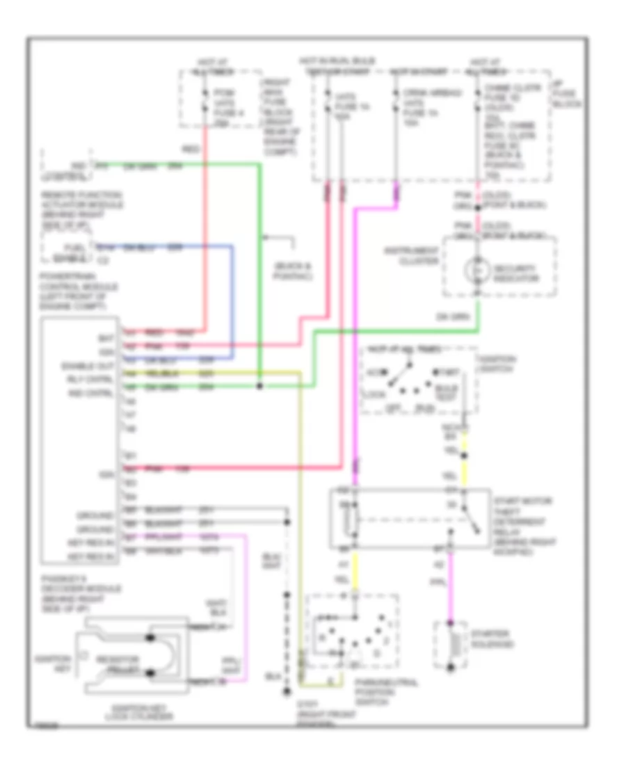 Pass Key Wiring Diagram for Oldsmobile Eighty Eight 1996