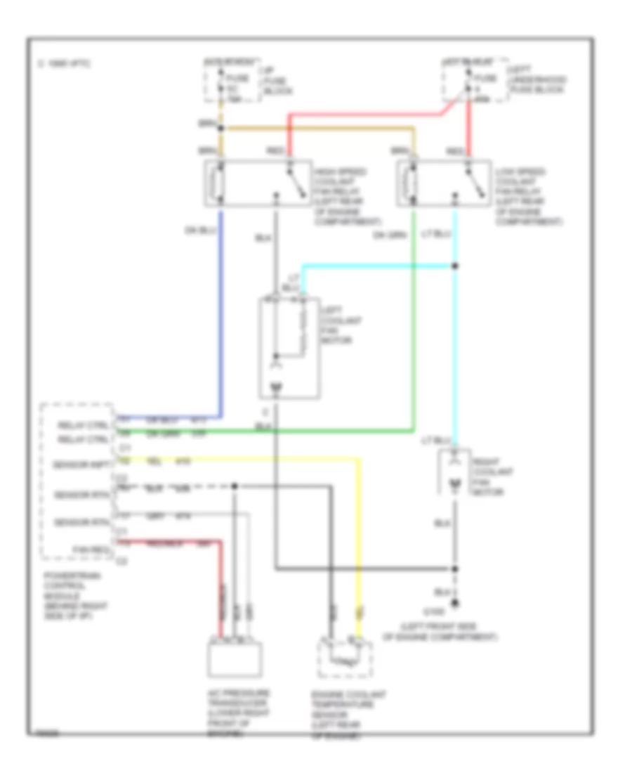 Cooling Fan Wiring Diagram for Oldsmobile Eighty Eight 1996