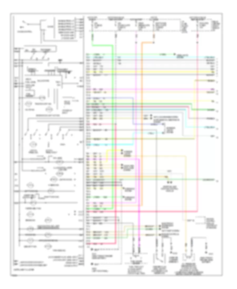 Instrument Cluster Wiring Diagram, Digital Cluster, U2A (1 of 2) for Oldsmobile LSS 1996