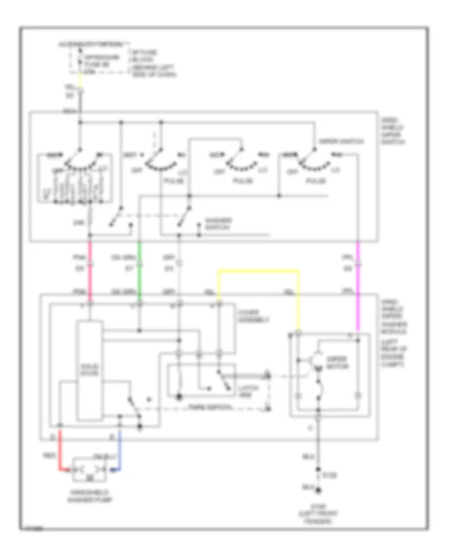 WiperWasher Wiring Diagram for Oldsmobile LSS 1996