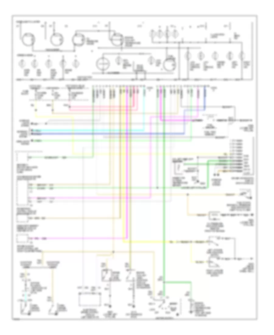 Instrument Cluster Wiring Diagram for Oldsmobile Silhouette 1996