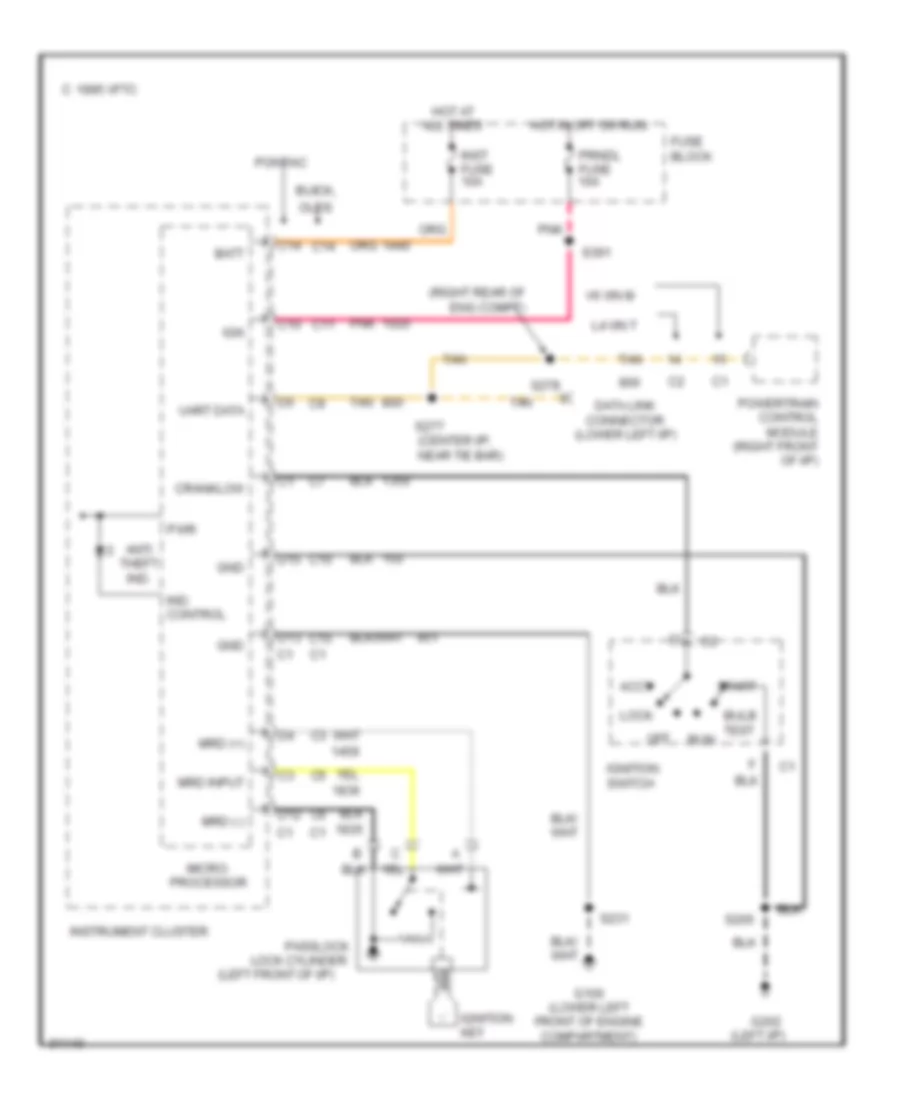 Passlock Wiring Diagram for Oldsmobile Achieva SC 1997