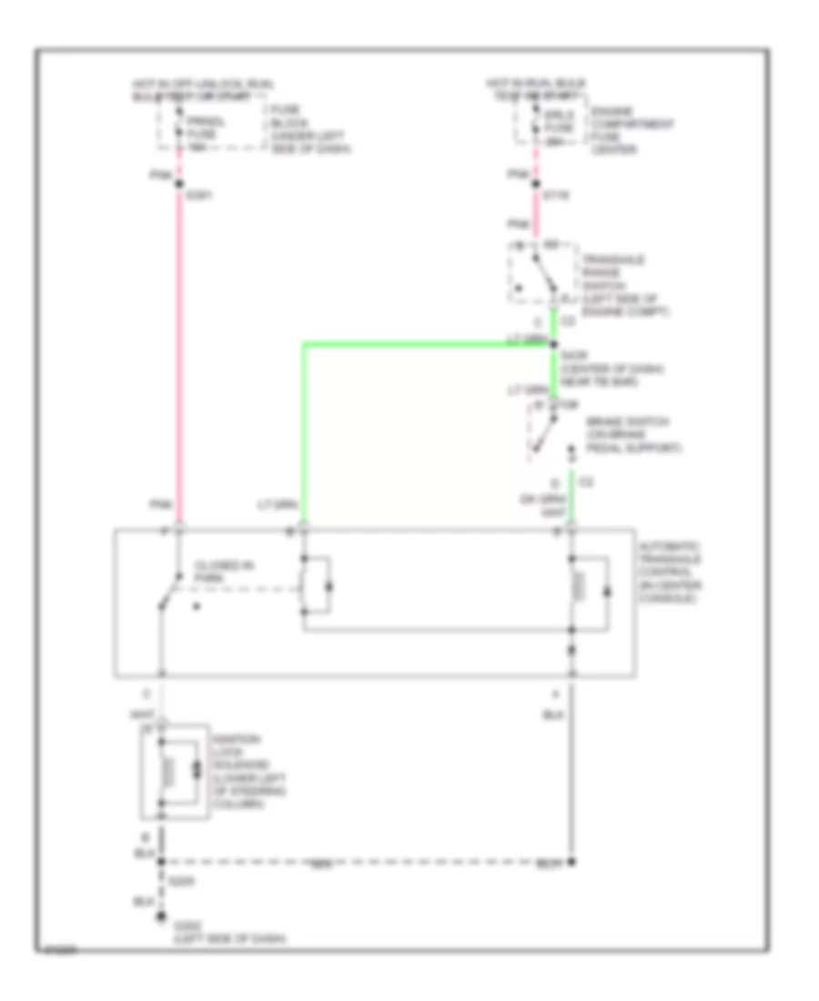Shift Interlock Wiring Diagram with Console for Oldsmobile Achieva SC 1997
