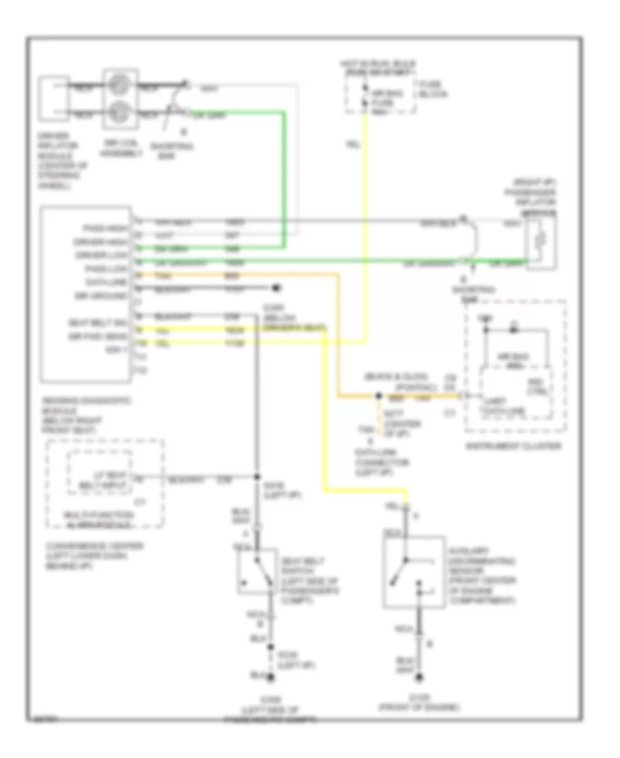 Supplemental Restraint Wiring Diagram for Oldsmobile Achieva SC 1997