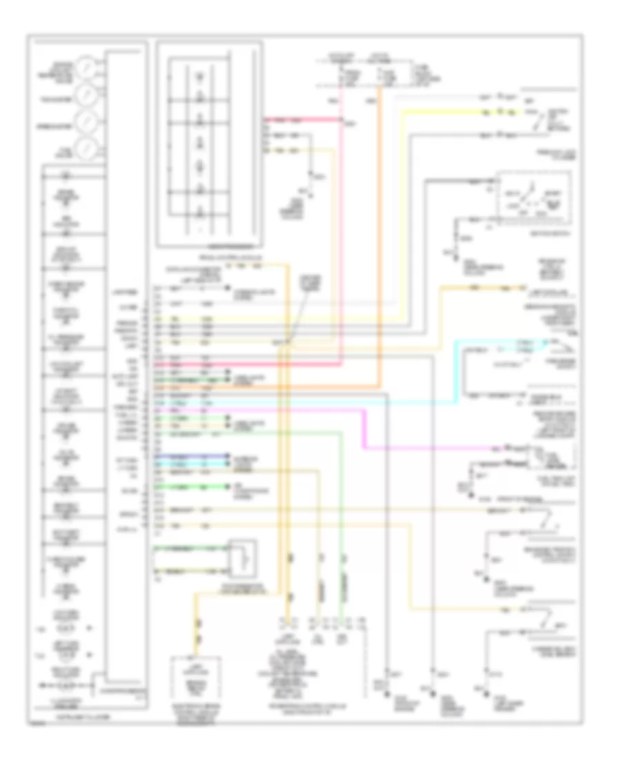 Instrument Cluster Wiring Diagram for Oldsmobile Achieva SL 1997