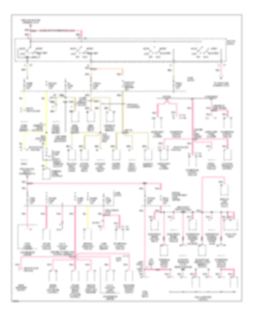 Power Distribution Wiring Diagram (2 of 2) for Oldsmobile Achieva SL 1997