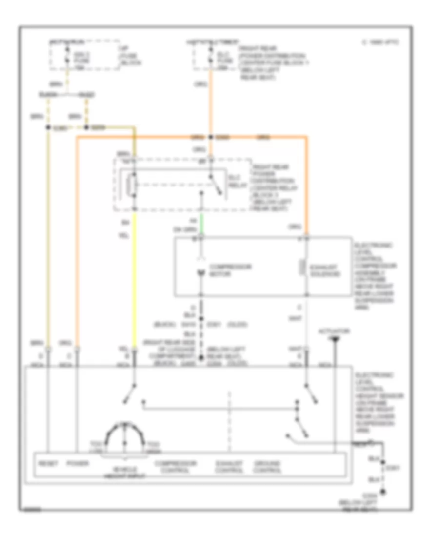Electronic Suspension Wiring Diagram for Oldsmobile Aurora 1997