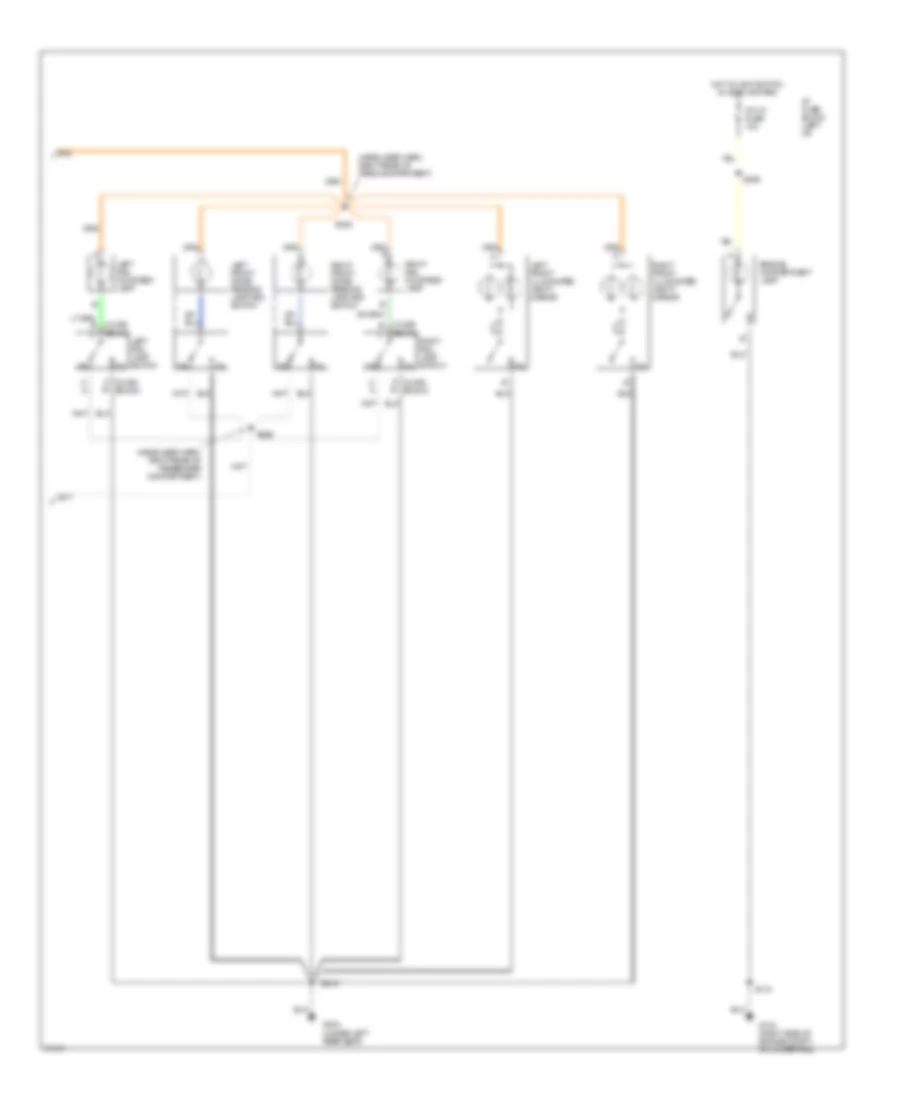 Courtesy Lamps Wiring Diagram 2 of 2 for Oldsmobile Aurora 1997