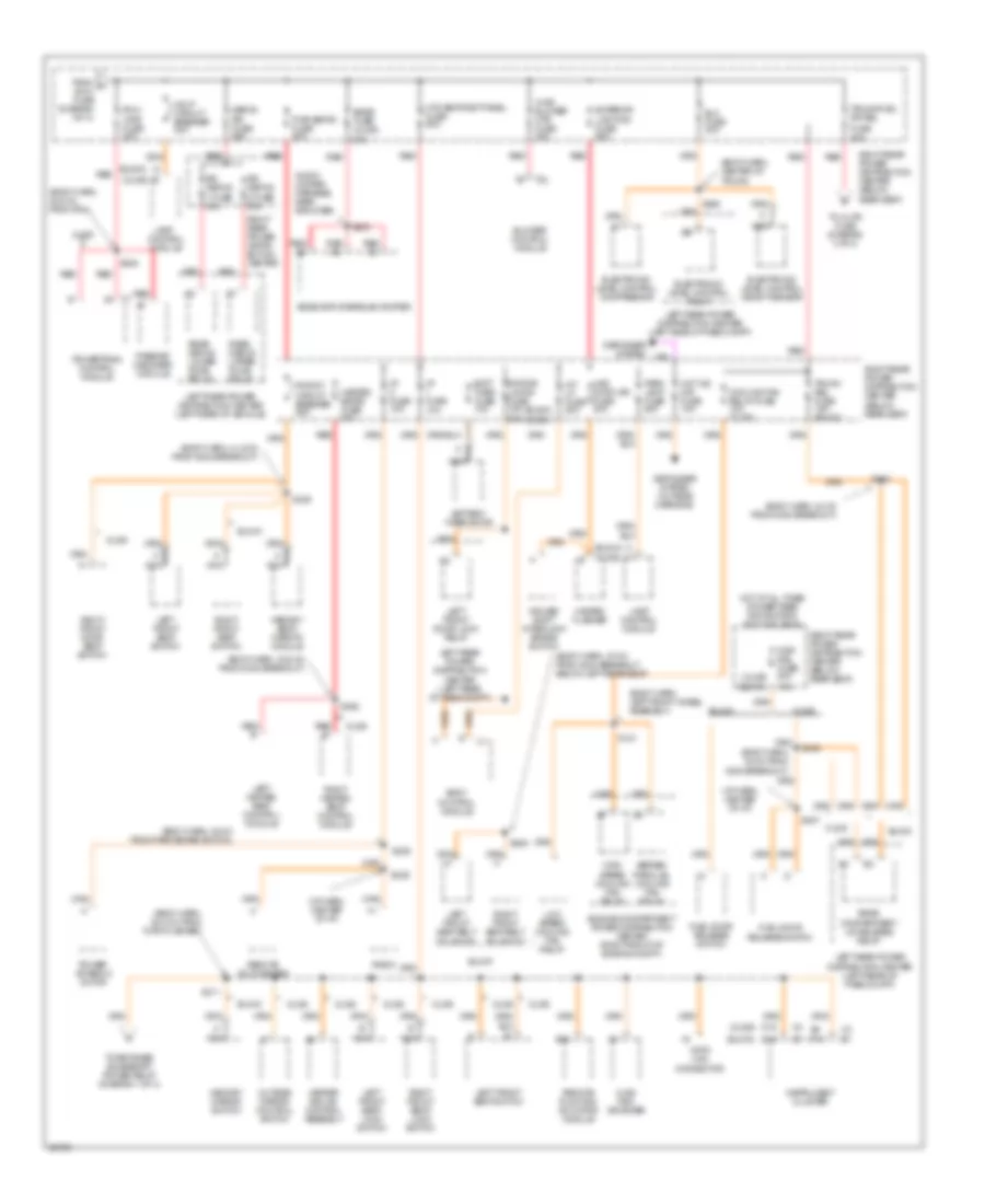 Power Distribution Wiring Diagram 2 of 4 for Oldsmobile Aurora 1997