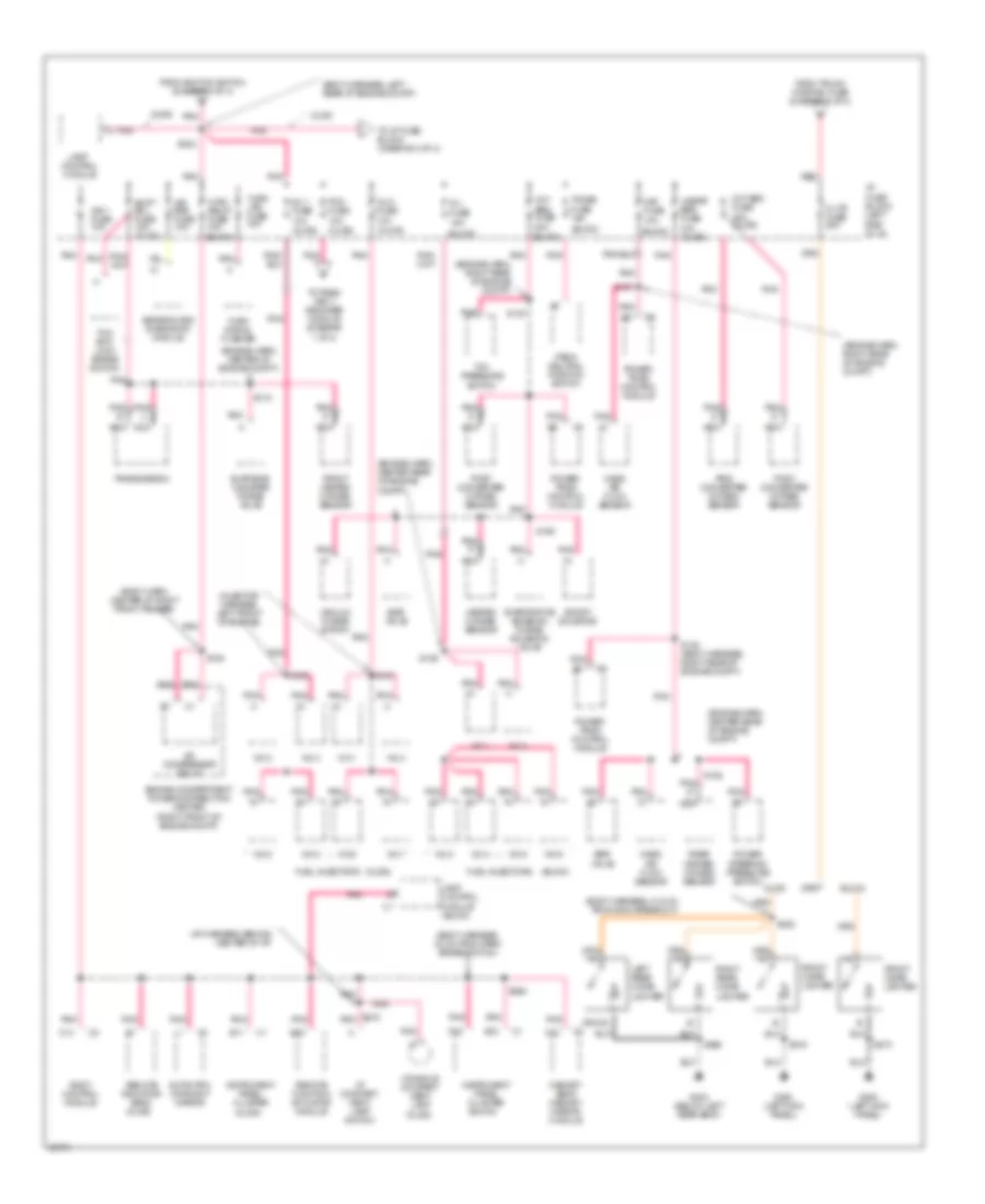 Power Distribution Wiring Diagram 3 of 4 for Oldsmobile Aurora 1997