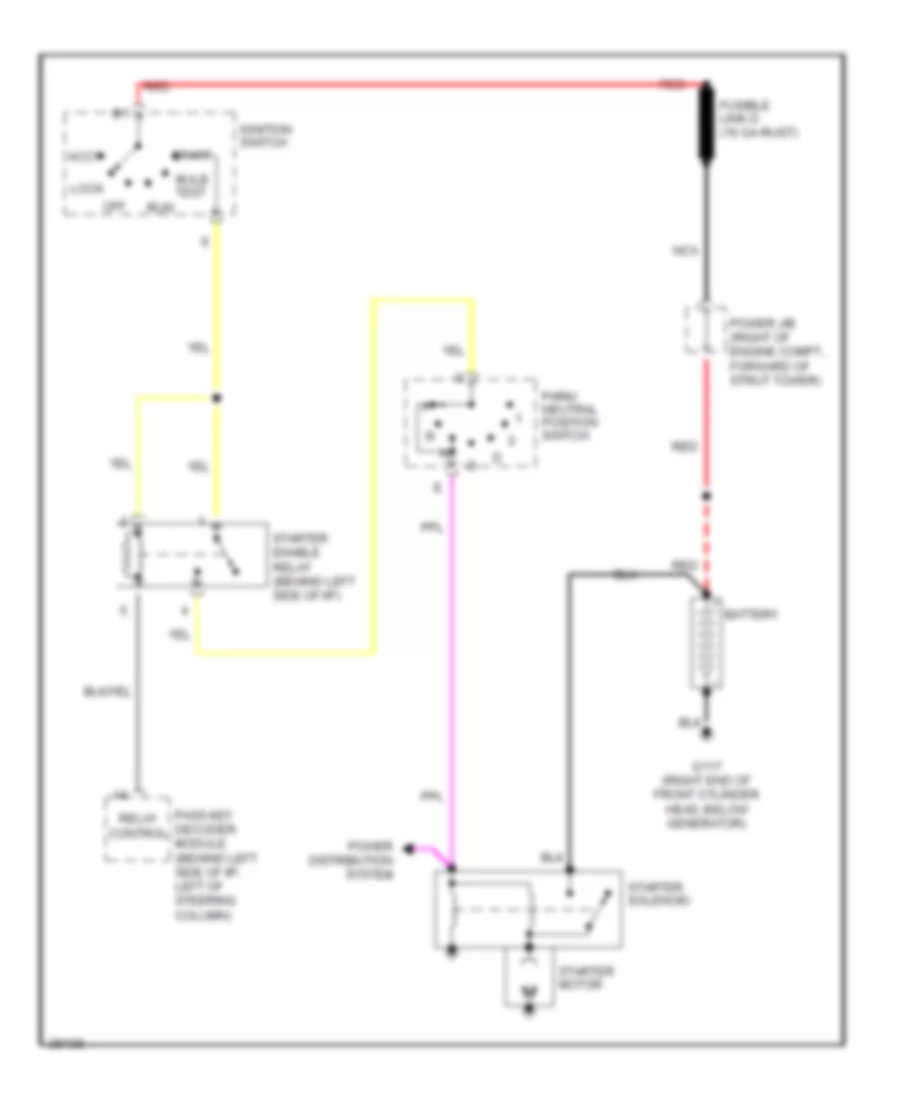 Starting Wiring Diagram for Oldsmobile Toronado 1990