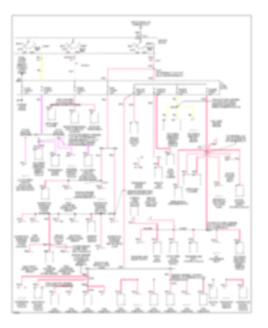 Power Distribution Wiring Diagram 3 of 4 for Oldsmobile Bravada 1997