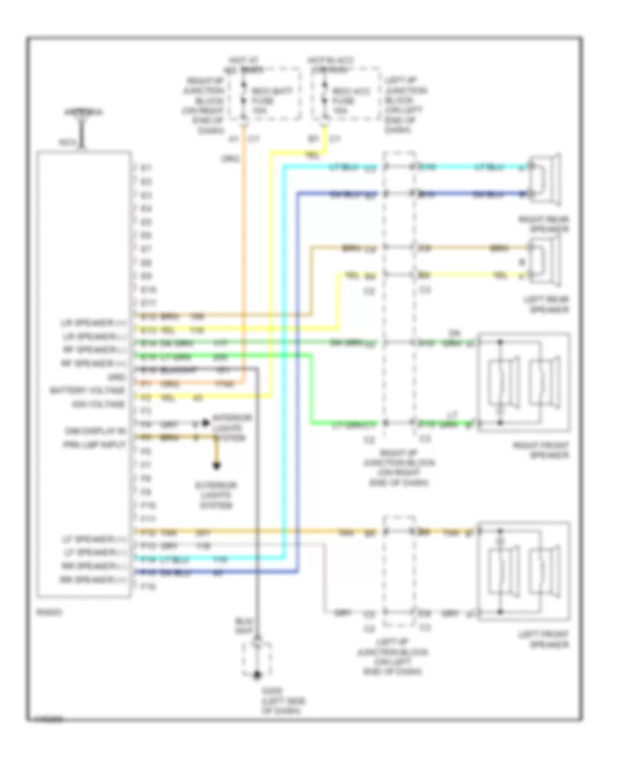 Radio Wiring Diagrams for Oldsmobile Cutlass GLS 1997