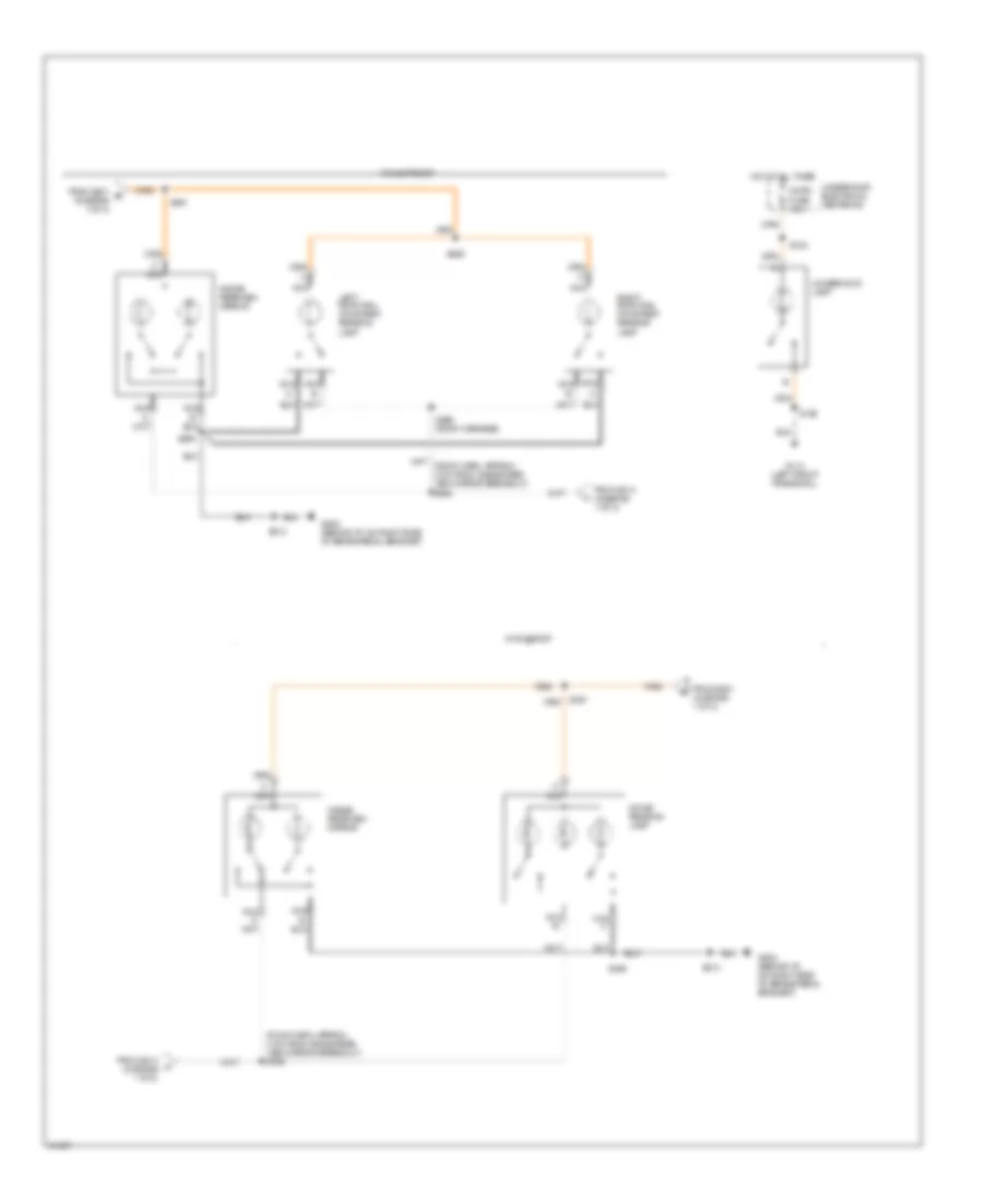 Courtesy Lamps Wiring Diagram 2 of 2 for Oldsmobile Cutlass Supreme SL 1997