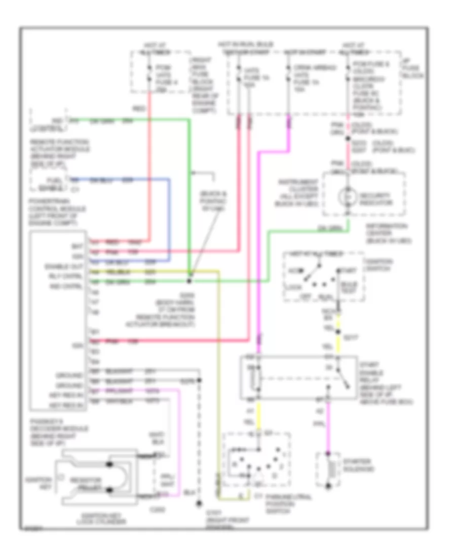 Pass-Key Wiring Diagram for Oldsmobile Eighty-Eight 1997