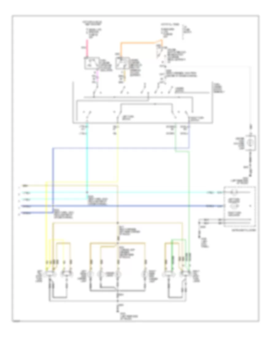 Exterior Lamps Wiring Diagram, without Adaptive Lamp Monitor (2 of 2) for Oldsmobile Eighty-Eight 1997