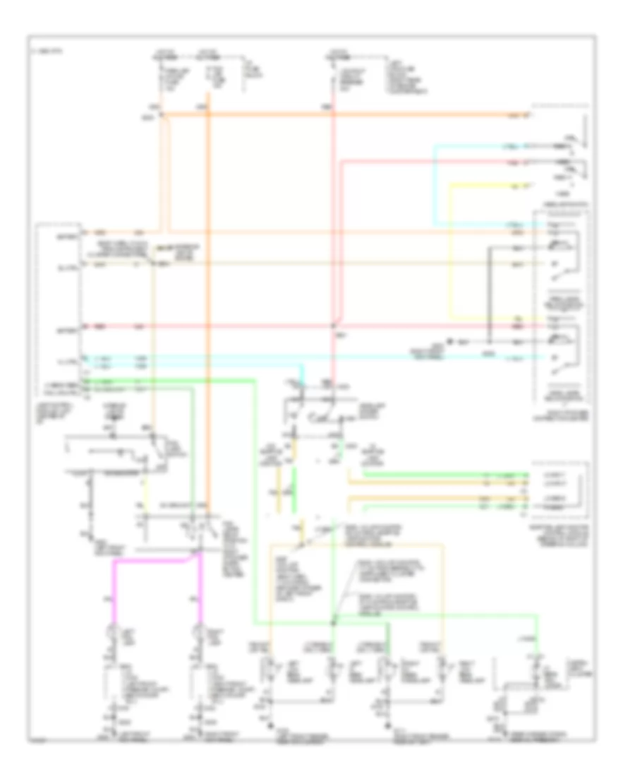 Headlamps Fog Lamps Wiring Diagram without DRL for Oldsmobile Eighty Eight 1997