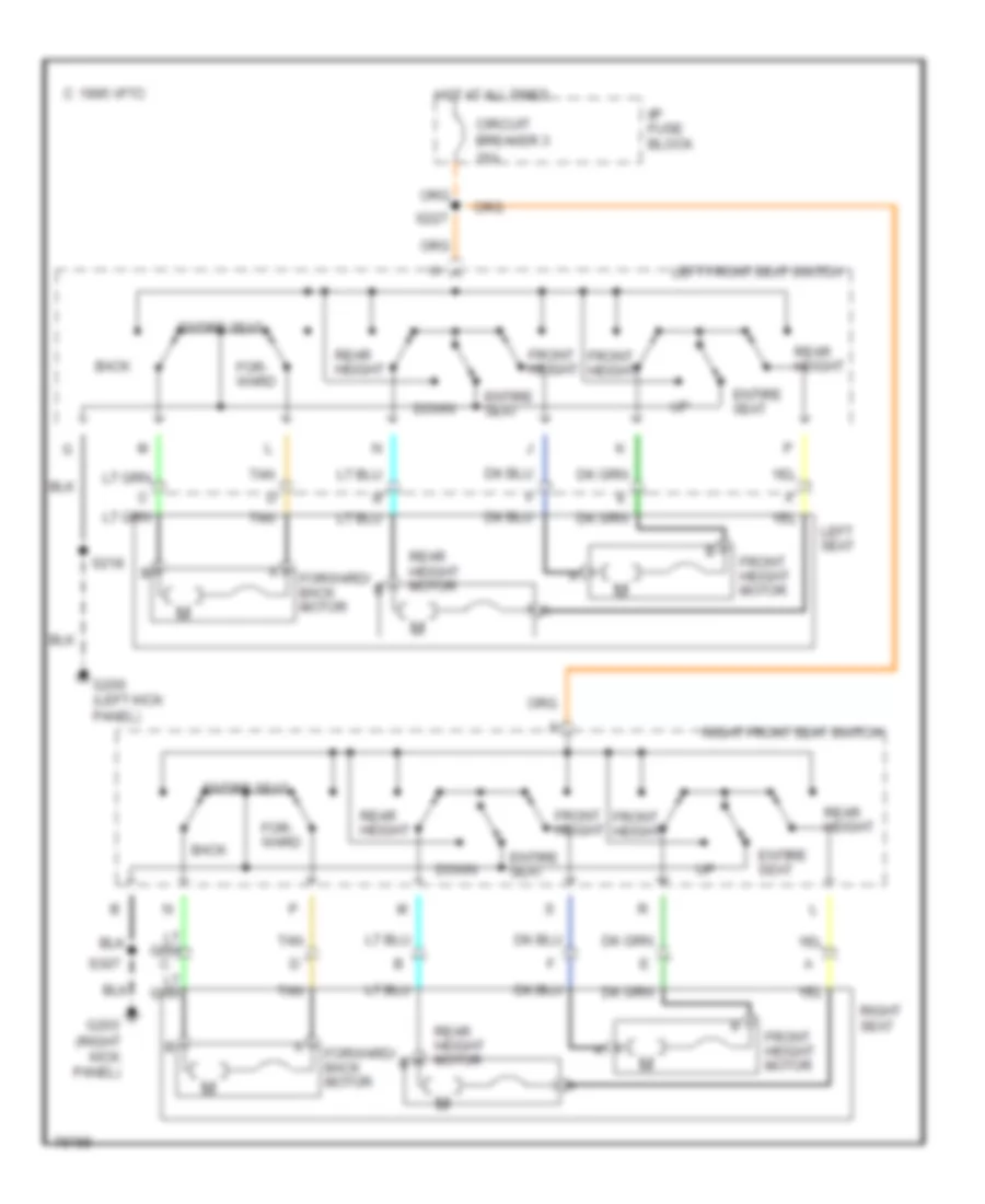 6 Way Power Seat Wiring Diagram for Oldsmobile Eighty Eight 1997