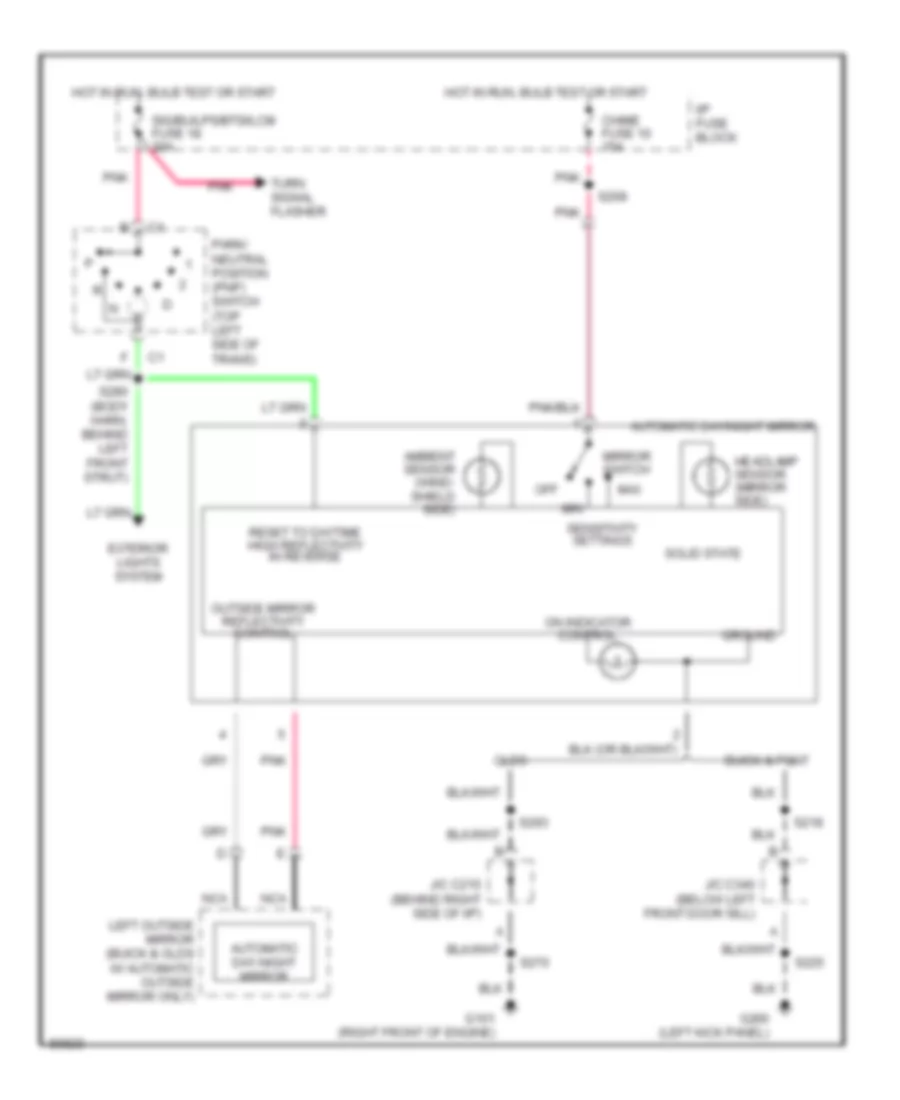 Electrochromic Mirror Wiring Diagram for Oldsmobile Eighty Eight LS 1997