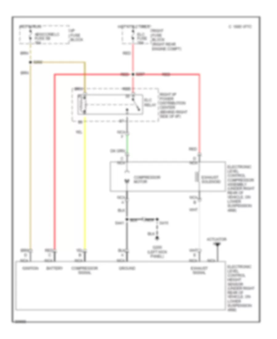 Electronic Suspension Wiring Diagram for Oldsmobile Regency 1997