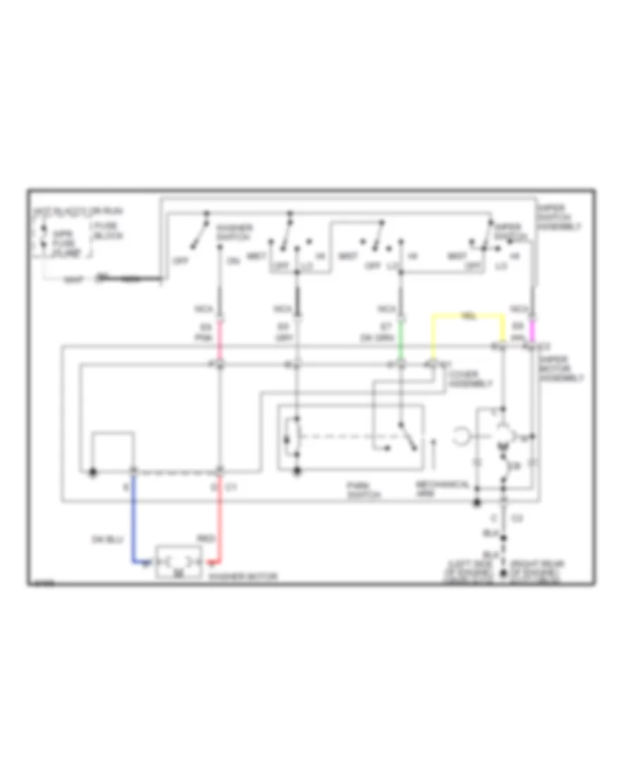 2 Speed Wiper Washer Wiring Diagram for Oldsmobile Cutlass Ciera 1991