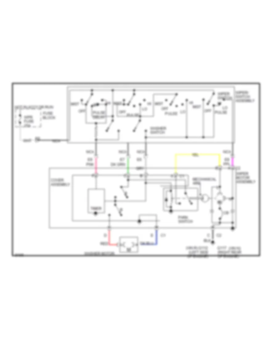 Interval Wiper Washer Wiring Diagram for Oldsmobile Cutlass Ciera 1991