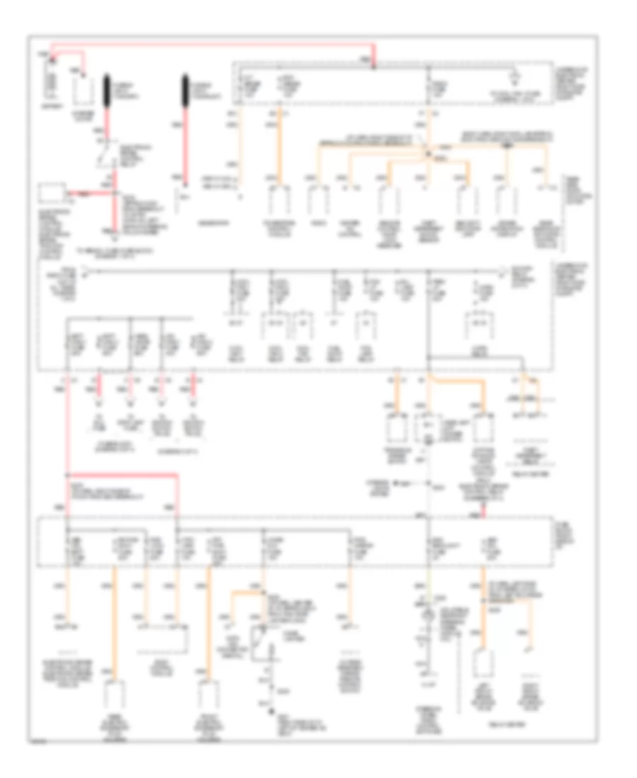 Power Distribution Wiring Diagram 1 of 4 for Oldsmobile Silhouette 1997