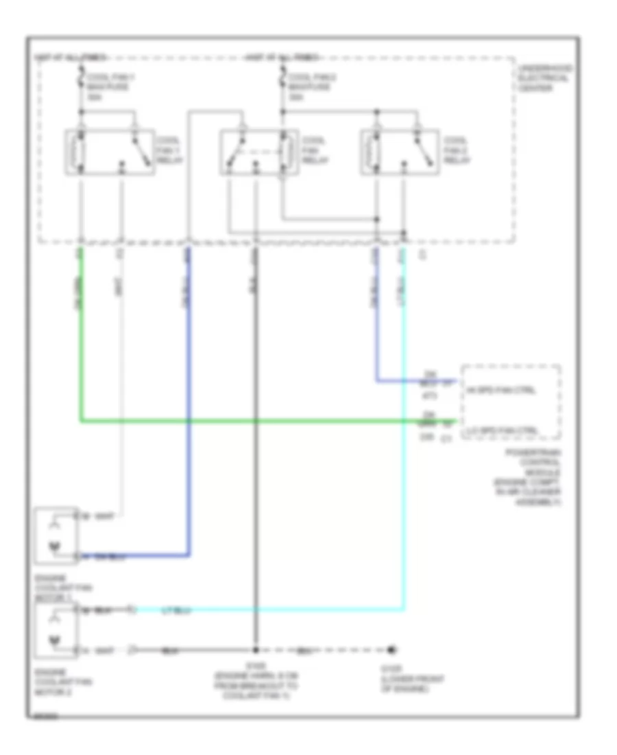 Cooling Fan Wiring Diagram for Oldsmobile Silhouette GL 1997